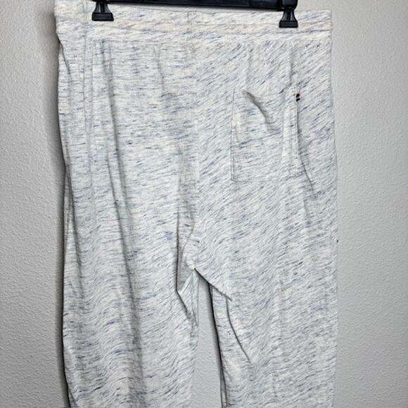 Sol Angeles Mens Pants XXL Lt Weight Jersey Joggers Marled Cream/Navy - Picture 8 of 16